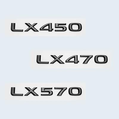 Lettres Chiffres 3D ABS Noir Brillant LX450 LX470 LX570 Emblème Pour Coffre de Voiture Autocollant Badge Accessoires