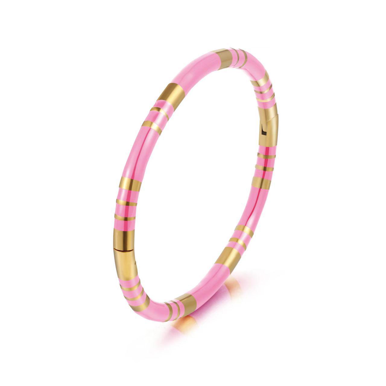 High-End Titanium Steel Colorfast Stackable Bracelet: Stainless Steel with Contrasting Color for Women