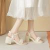 Sandals women's new summer French fashion word with fairy style sandals women's thick heels sandals high heels women