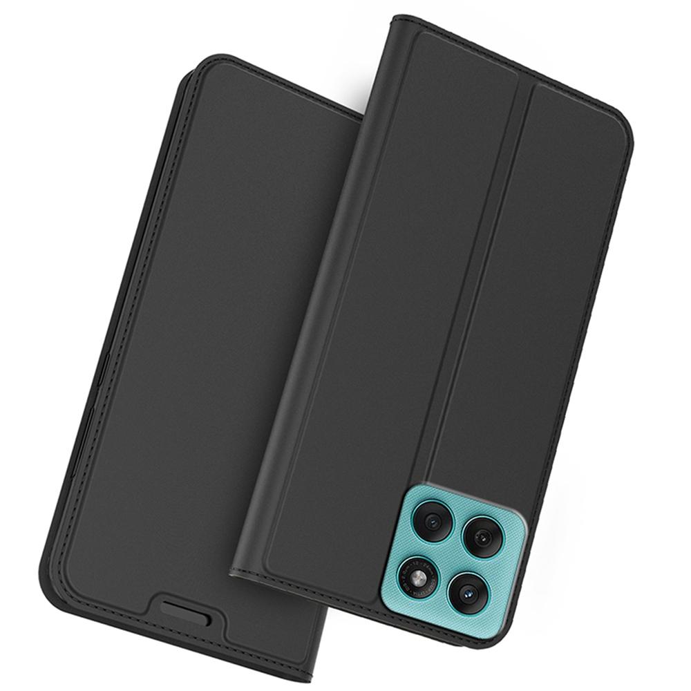 

For Motorola Edge 60 Pro 5G Case PU Leather Phone Cover with Card Holder Stand Black