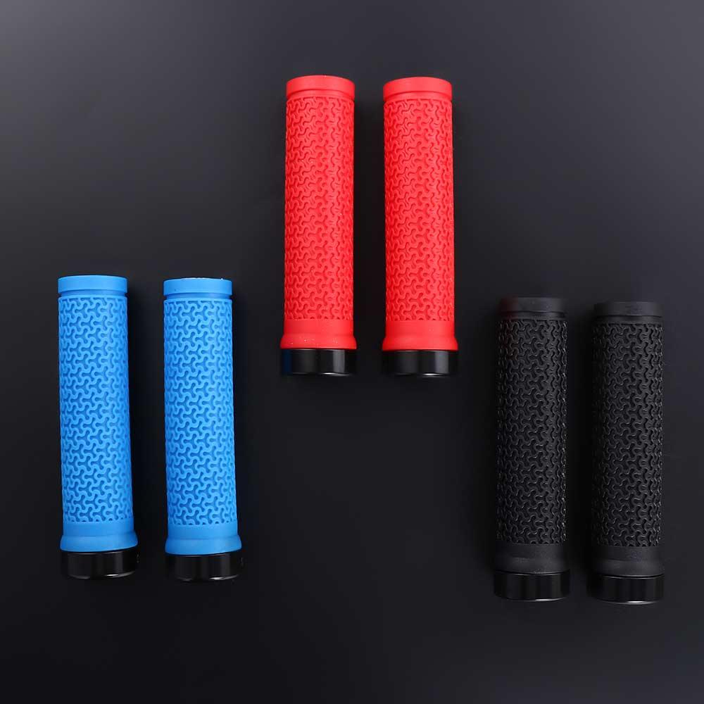 1 Pair Bicycle Grips Bike Handbar Grips Rubber Bilateral Lock Mountain MTB Bikes Handlebar Grips Non-slip Cycling Bike Accessori