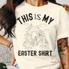 Psychedelic This Is My Easter T Shirt Cute Bunny Mushrooms Fun Holiday Spring Seasonal Casual Top Vintage Streetwear