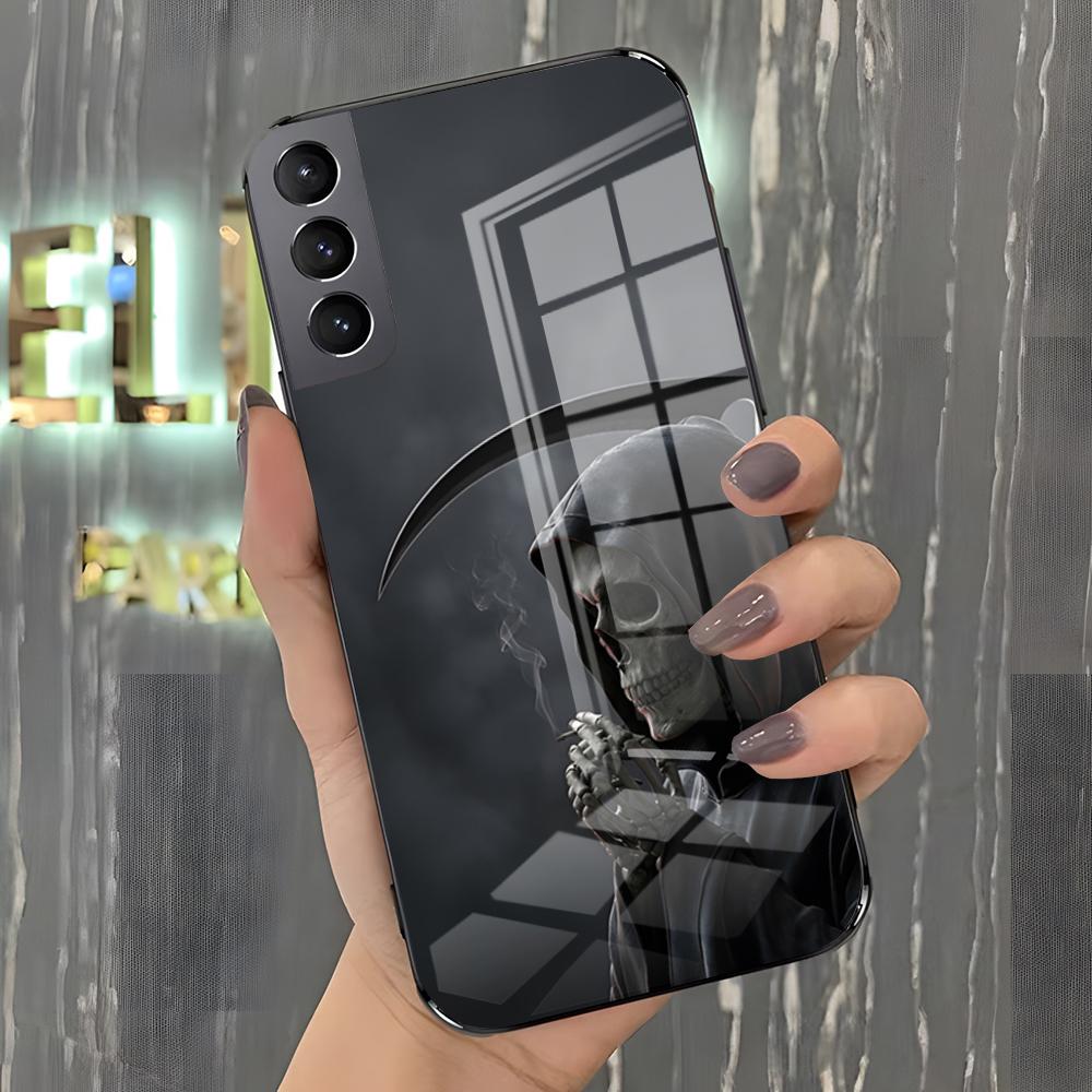 Grim Reaper Cool Phone Case For Samsung S26 S25 Plus S20 S20 Plus S22 Ultra S23 FE S21 Plus S21 Ultra Glass Cover