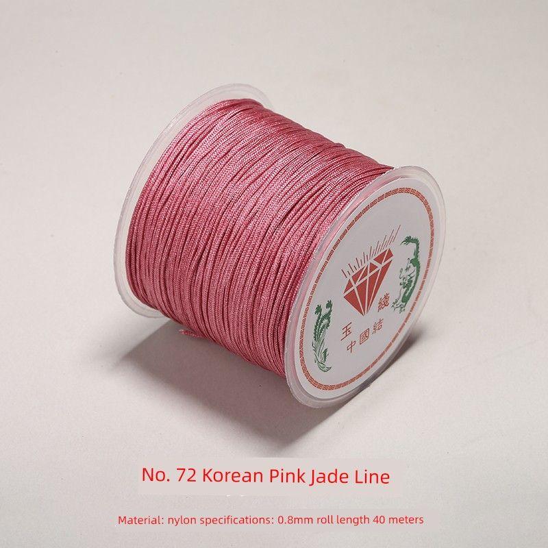 

нет. 72 Нить из нефрита Браслет Цепочка на запястье Ручная работа Плетеная веревка Цветная проволока DIY Красная веревка Нить Подвеска Веревка Китайский узел Проволока No. 72 Korean Pink Jade Line