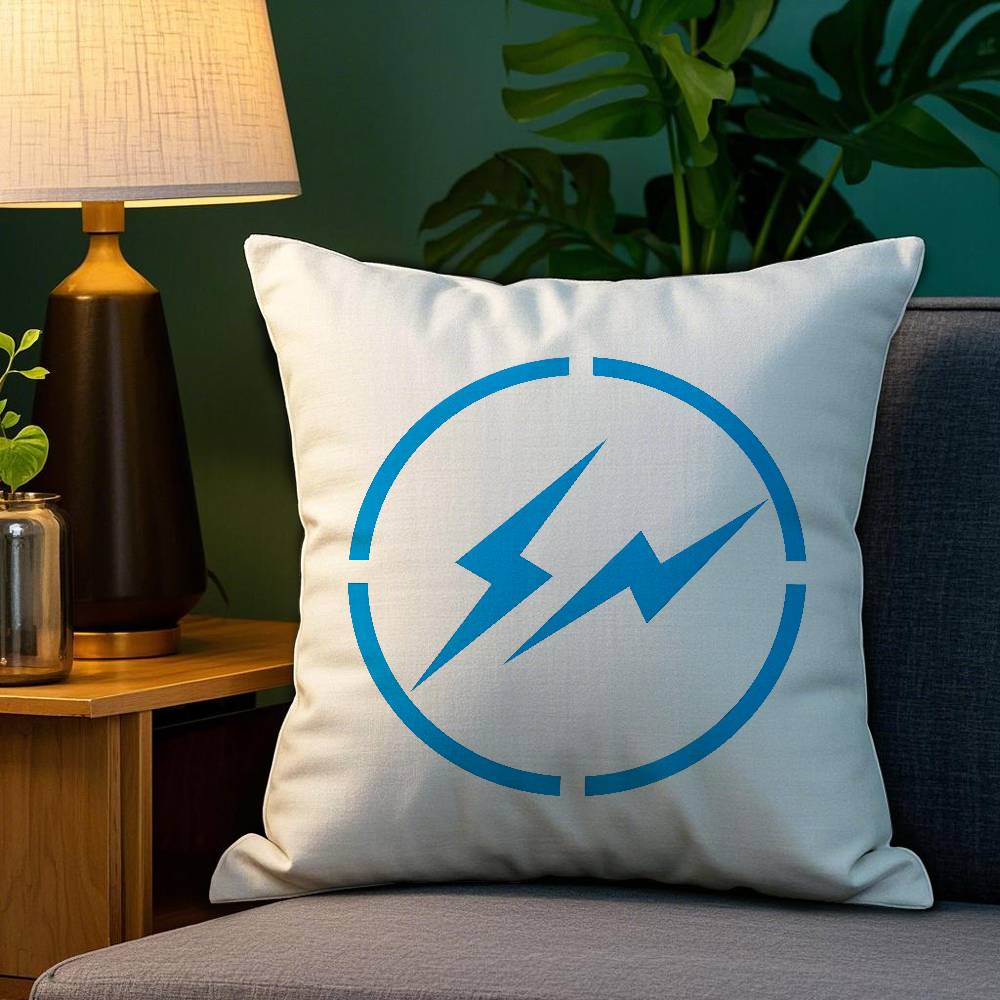 Lightning F-Fragment Design Pillow Case Sofa Living Room Bedroom Double-sided Printing Square Cushion Nap Time Cushion Cover