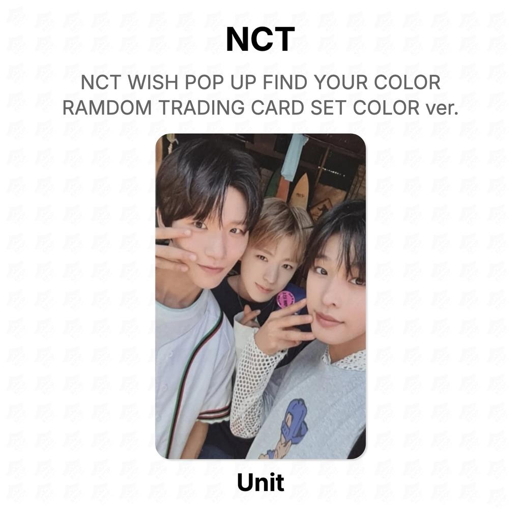 NCT WISH POP UP FIND YOUR COLOR RAMDOM TRADING CARD SET COLOR ver. Official Photocard