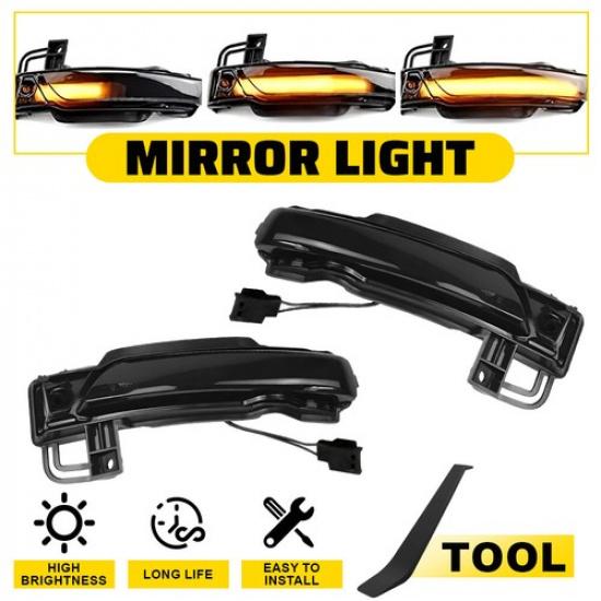 PAIR For Dodge Durango WD 2011- LED Dynamic Amber Side Mirror Signal Lights
