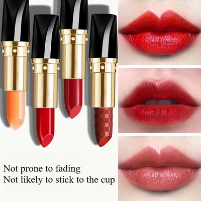 1 ks karotenová rtěnka hydratační, nesnadno blednoucí a obtiskávající se na hrnek, rtěnka v teplém odstínu, make-up rtěnka