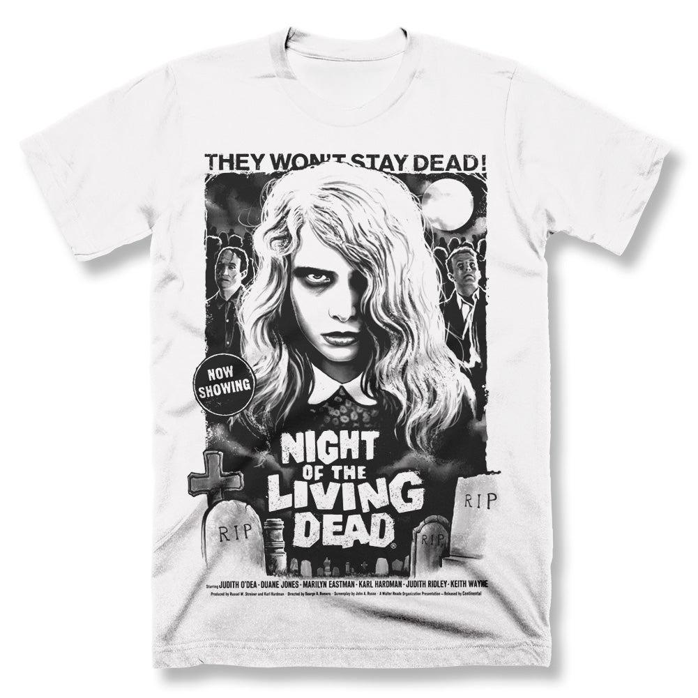 Night of The Living Dead TShirt Unisex Summer Retro Zombie Horror Movie Graphic Short Sleeve Streetwear Loose Fit Horror Fan Tee