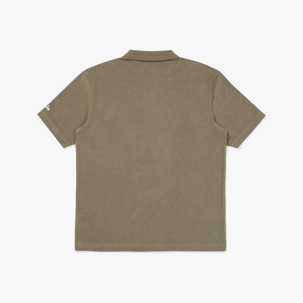 diadora Terry Collar Short Sleeve T-Shirt Khaki