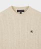BROOKS BROTHERS Wool Cable Sweater (Ivory) (Bbwrmbf401)