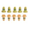KX6Z6730B BC3Z6730A Oil Drain Plug Replacement Set, 5 Pieces with Lower Guide Sections and Two Side Tabs for Installation