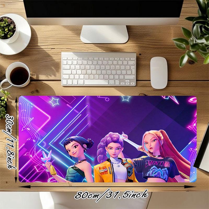 Neon Dreams Xl Gaming Mouse Pad Nonslip Rubber Base Stitched Edge Waterproof Desk Mat For Pc Laptop Gamer Office Computer Accessories C92921