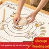 Non-Slip Food-Grade Silicone Kneading Mat and Rolling Pin Mat for Baking and Dining