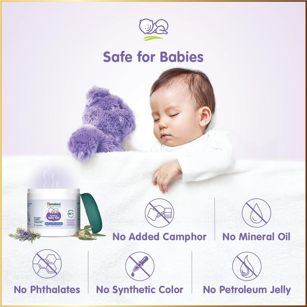 Himalaya Soothing Baby Rub 50ml Natural Oil Blend for Easy Breathing & Calm Sleep