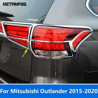 Accessories For Mitsubishi Outlander 2015-2018 Chrome Rear Light Lamp Cover Trim Taillamp Taillight Protector Frame