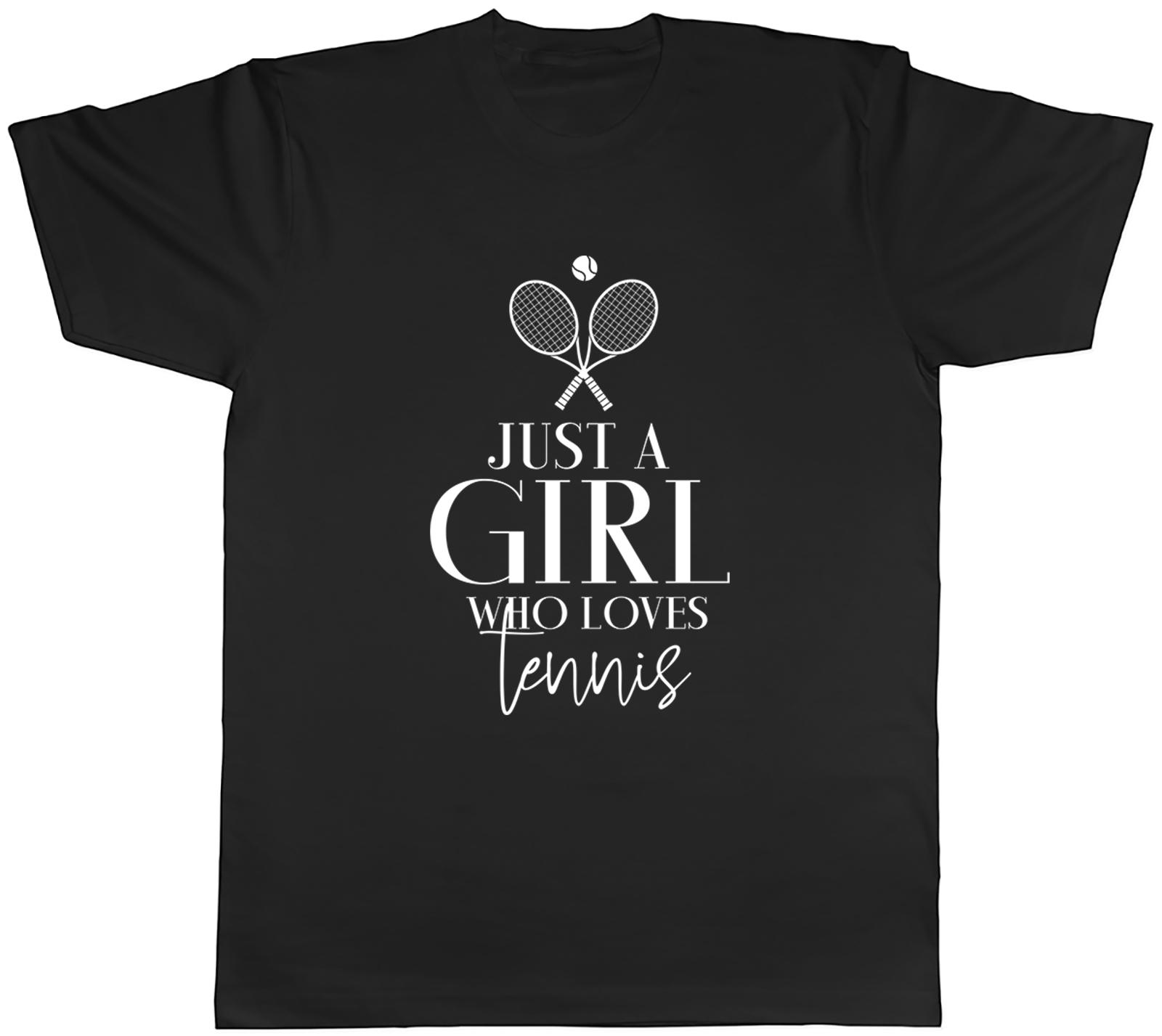 Just a Girl who Loves Tennis Mens T-Shirt Tee Gift XL