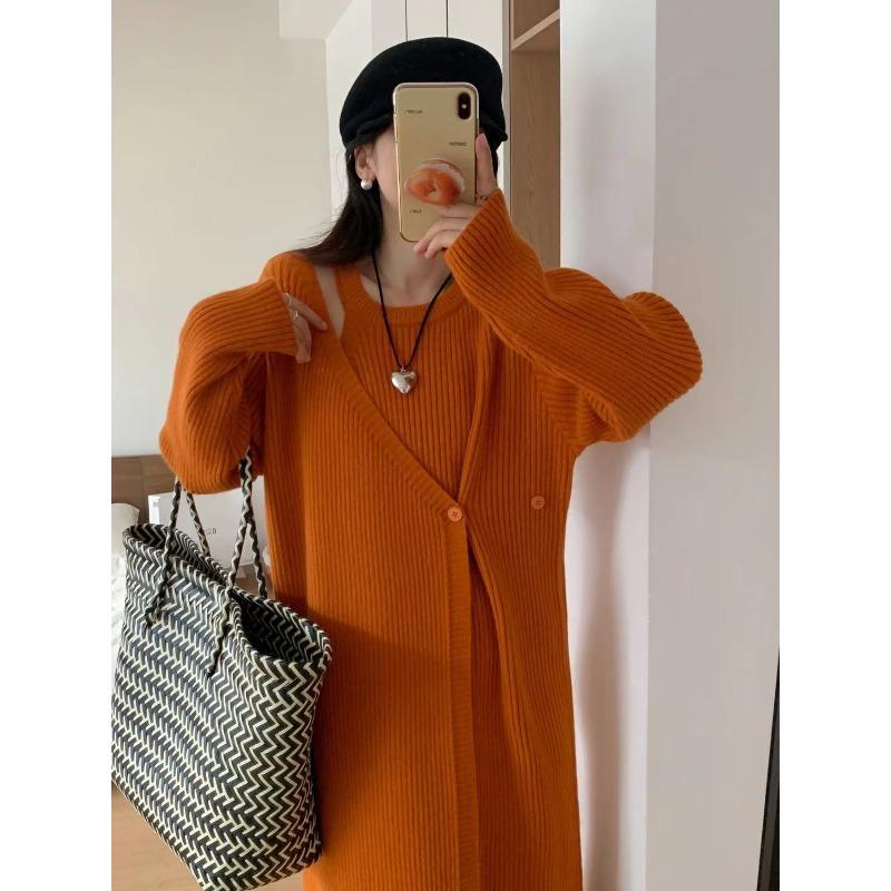 YYFS Moda damska Casual Jesień Zima Jednolity kolor Nadruk Długi rękaw O-Neck Swetry