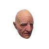 Halloween Scary Bald Old Man Simulated Grandpa Latex Funny Masquerade Props Old Man with White [neckgeart] Mask, Headgear, (Bald Eyebrows)