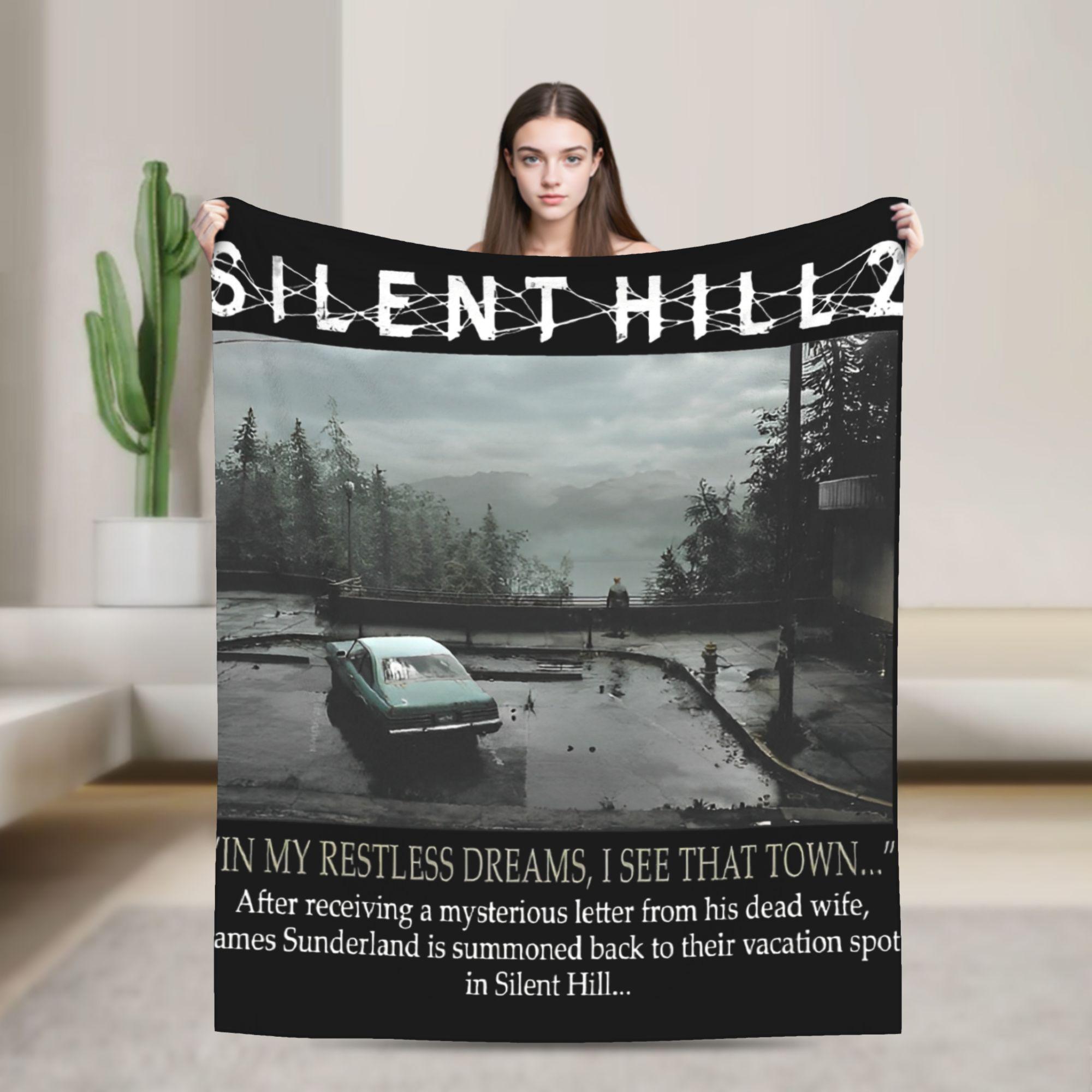 Silent Hill 2 Game Soft Warm Blanket Camping Plush Throw Blanket Street Trend Outdoor Flannel Bedspread Sofa Bed Cover 75X95CM