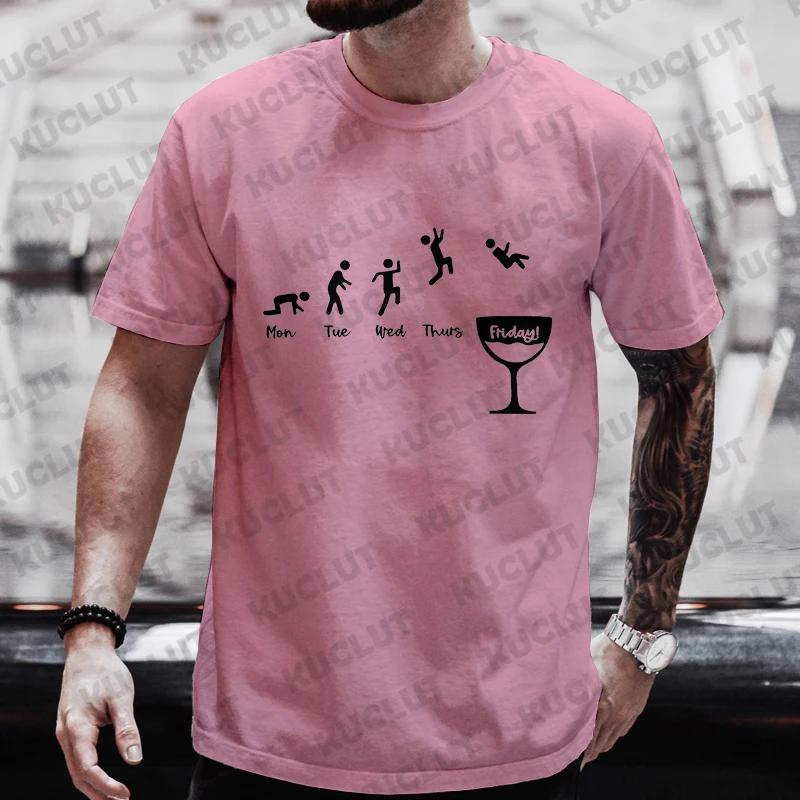 

Мужские футболки Friday Beer DAY Футболки с забавными рисунками Друзья Пьяная вечеринка Парные футболки Y2k Мужская свободная одежда Уличная одежда XXXXXL золотой