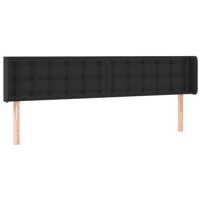 VidaXL Tête de Lit à LED Meuble de Chambre à Coucher Accessoire de Lit Double Tête de Cadre de Lit Intérieur Noir 3123338