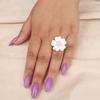 Boho Rose Chalcedony Gemstone 925 Sterling Silver Jewelry Handmade Stylish Ring CZR-1-12