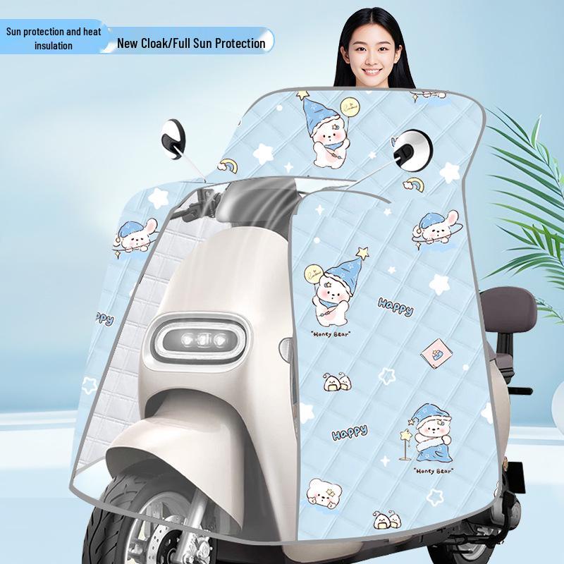 Electric Vehicle Windshield & Sunshade Rain Cover for Motorcycles
