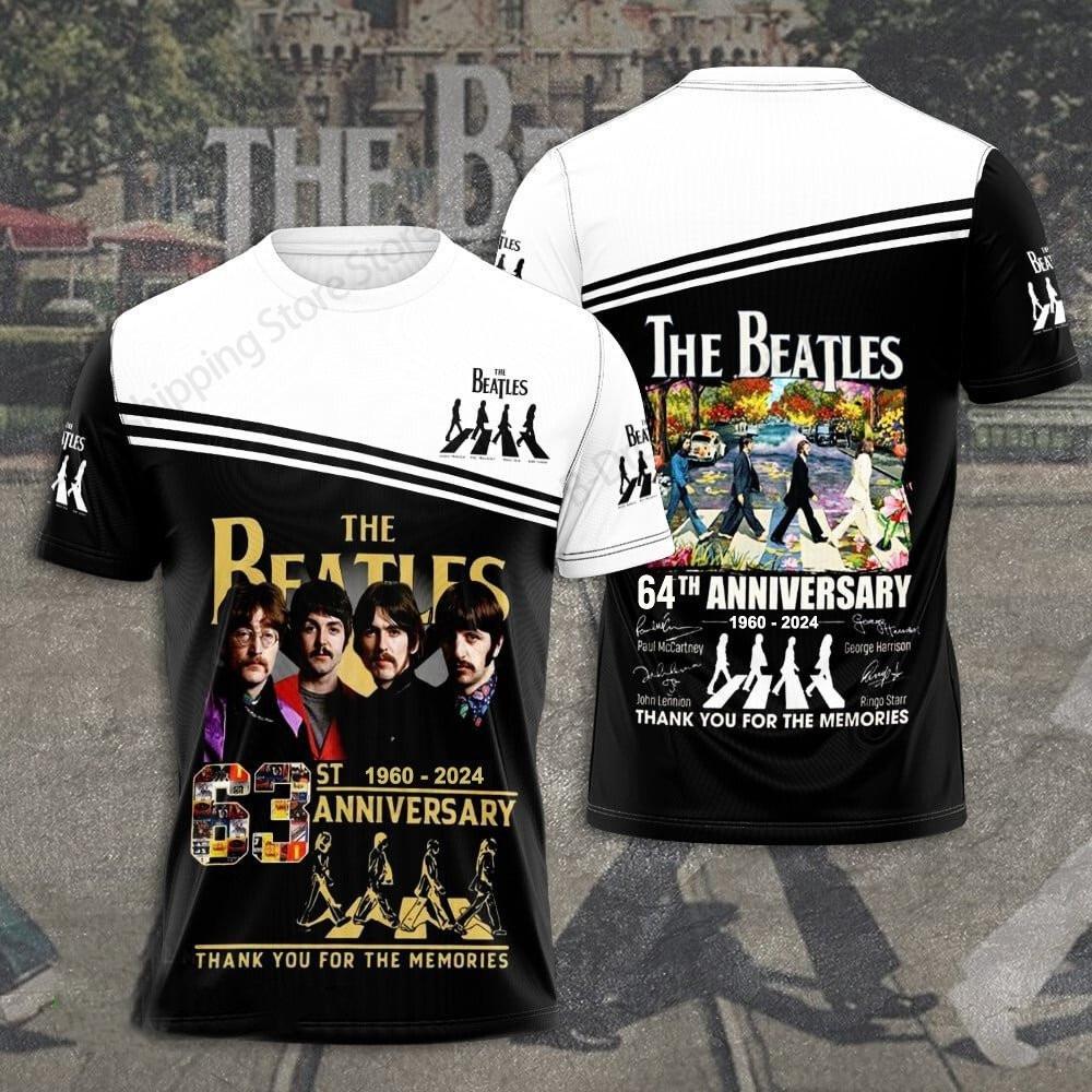 

Mens T-shirt New 2026 The Beatles Tour 3D Print Tshirt Men Women Fashion Fans Hip Hop Short Sleeve Tops Tees Men Clothing Kids S