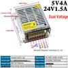Dual-Output Voltage Switching Power Supply: 5V/12V/24V, 60W/120W/200W