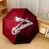 St. Louis Cardinals Print Auto 8?Ribs Folding Umbrella Wind Resistant Lightweight Automatic Umbrella For Daily Travel