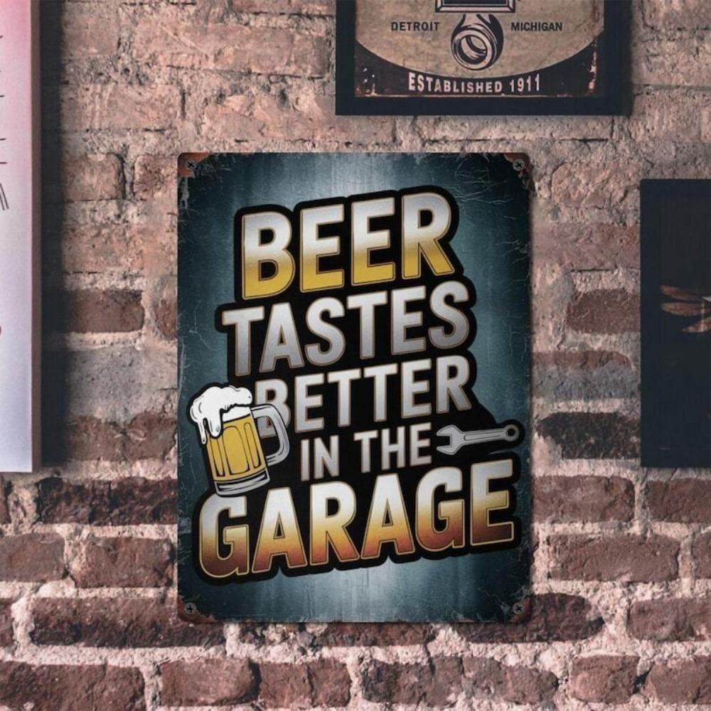 Beer poster on the wall, metal plaque 20x30cm