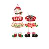 Christmas Door Hanger Decorations: Santa Claus & Snowman Party Atmosphere Set