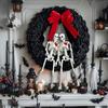Skull Wreath for Halloween Festivities Scary Rose Skeleton Garlands Accessories Party Indoor Outdoor Party Decorations