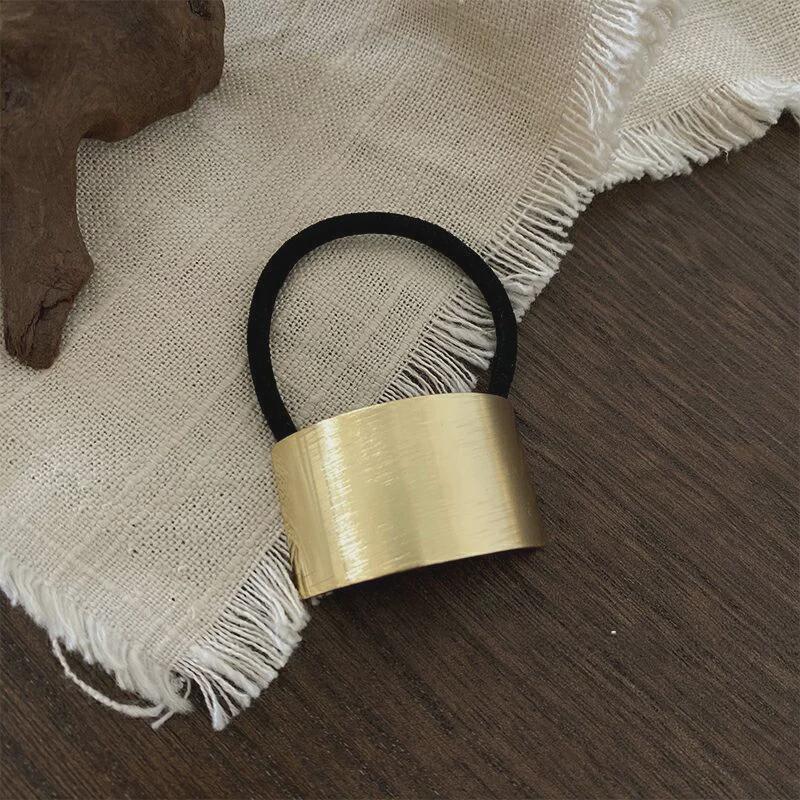 Stylish Korean Metal Brushed Elastic Hair Band for Women