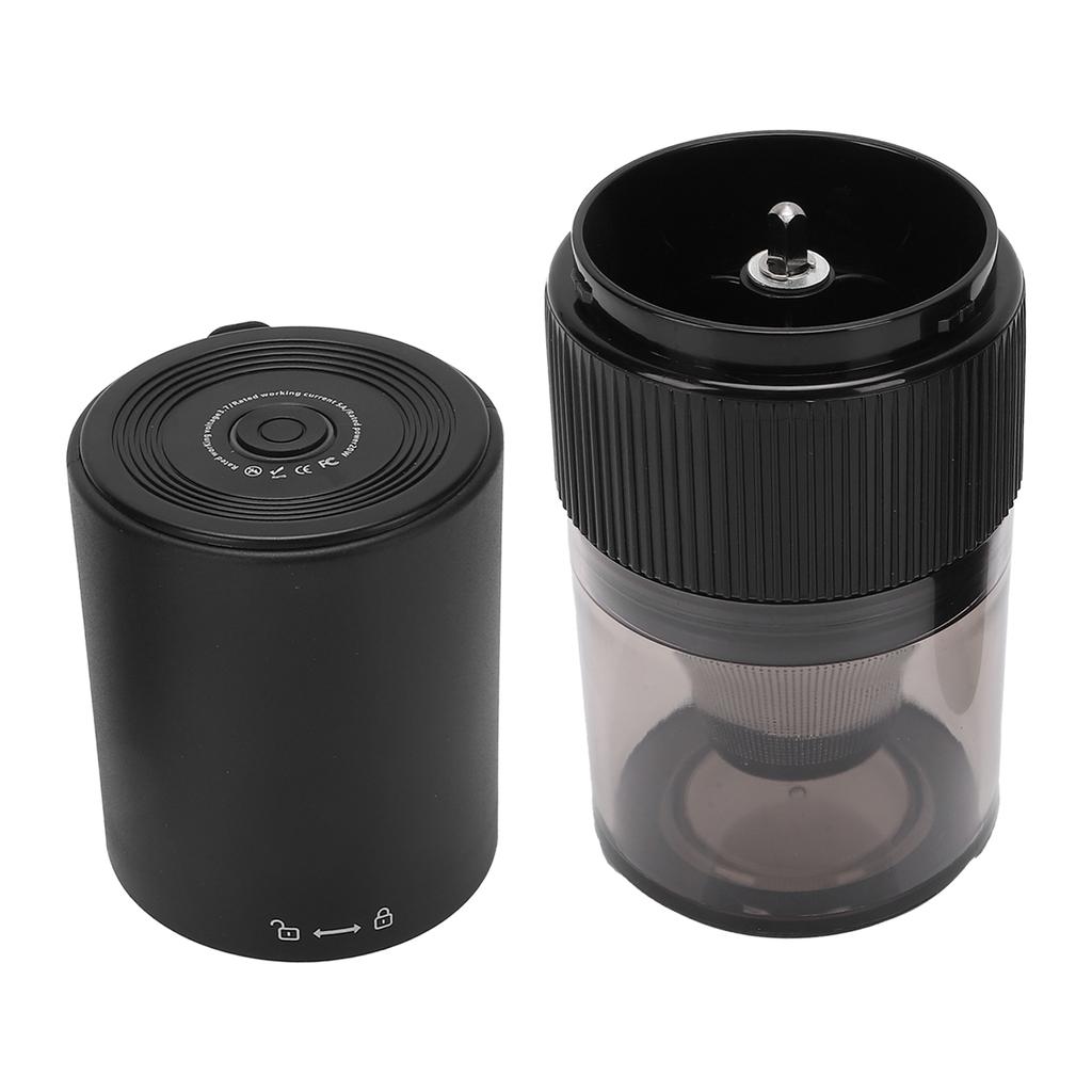 Portable Electric Coffee Grinder with Handle USB Rechargeable Auto Stop Quiet Adjustable Small Coffee Bean Grinder for