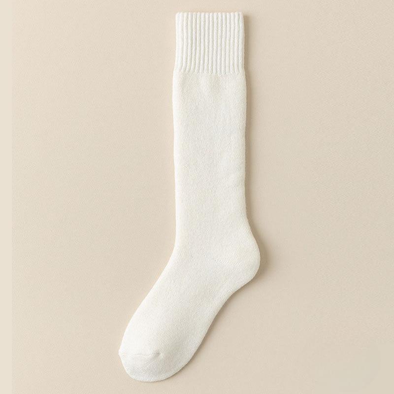 Thickened Cashmere Thigh-high Socks for Women, Cold-proof and Warm Wool Socks, Autumn and Winter Calf Socks for Men