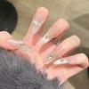 Cat's Eye Wearing Nail Pure Hand-made Nail Piece Fake Nail Wearing Nail Piece Advanced Sense Thin Dog Long