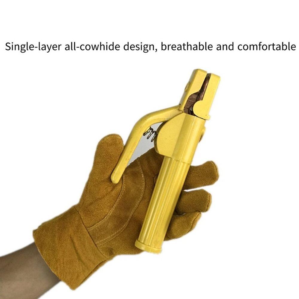 Non-Slip Cowhide Welding Gloves Wear-resistant Welder Work Gloves Safety Gloves Safety Protection