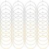 60Pcs 2 Colors 316 Surgical Stainless Steel Wine Glass Charms Rings Hoop Earring Findings for Hoop Earrings Golden & Stainless Steel Color 45x40x0.7mm