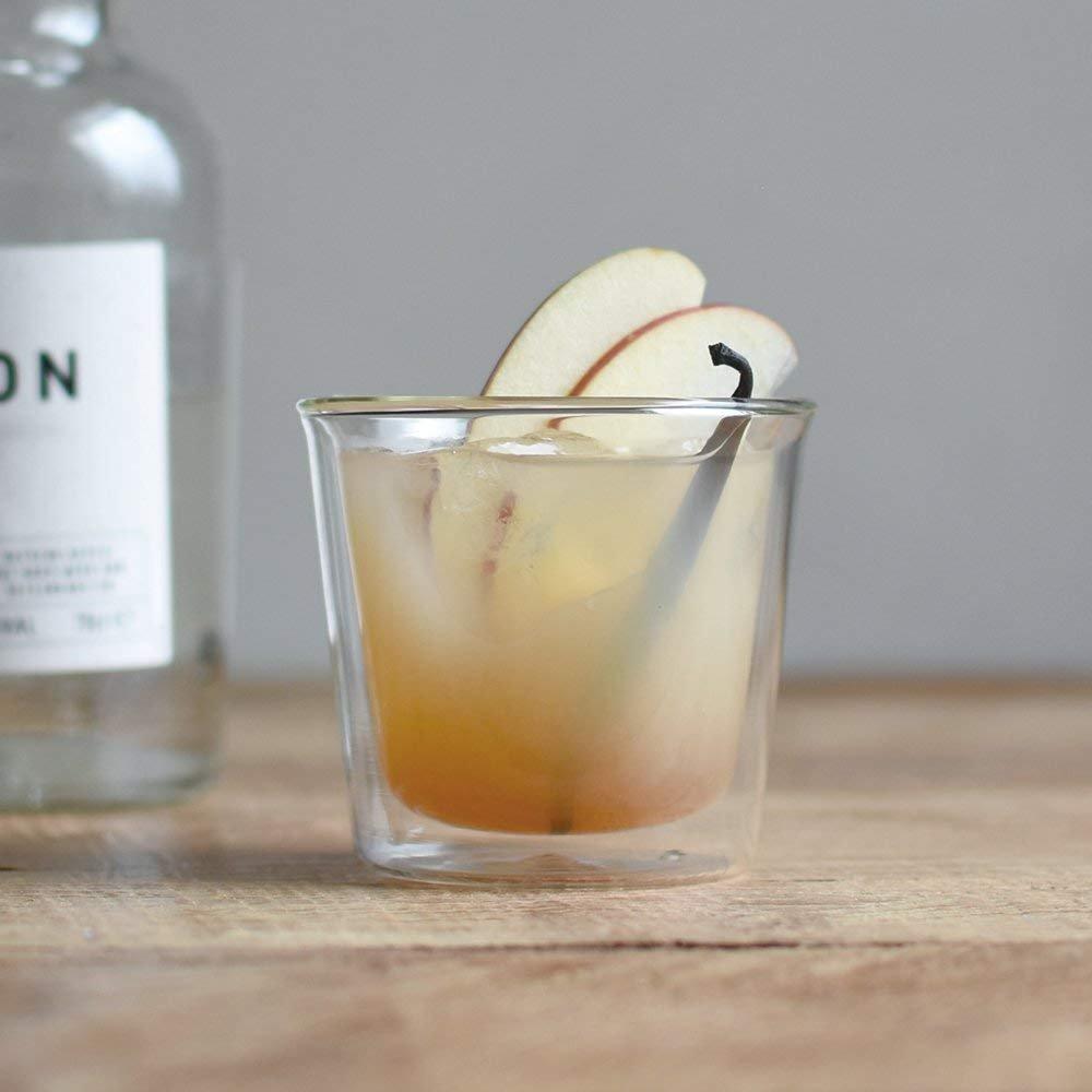 Kinto Sada 2 dvoustěnných litých sklenic na whisky o objemu 250 ml - (8,8 oz)