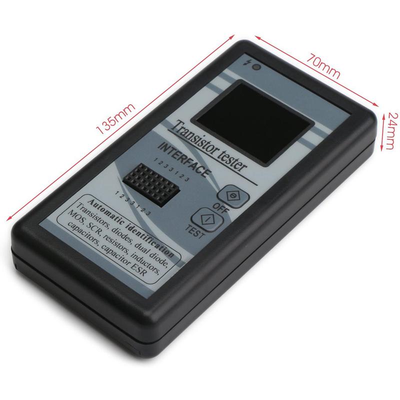 Mega328 NPN PNP Transistor Diode Resistor Inductor Capacitance MOS SCR ESR Meter Automatic Checker Detector Transistor Tester