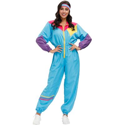 Vintage S Disco Hip Hop Ski Suit, Halloween Costume Party Hip Hop Suit, Women's Baseball Suit