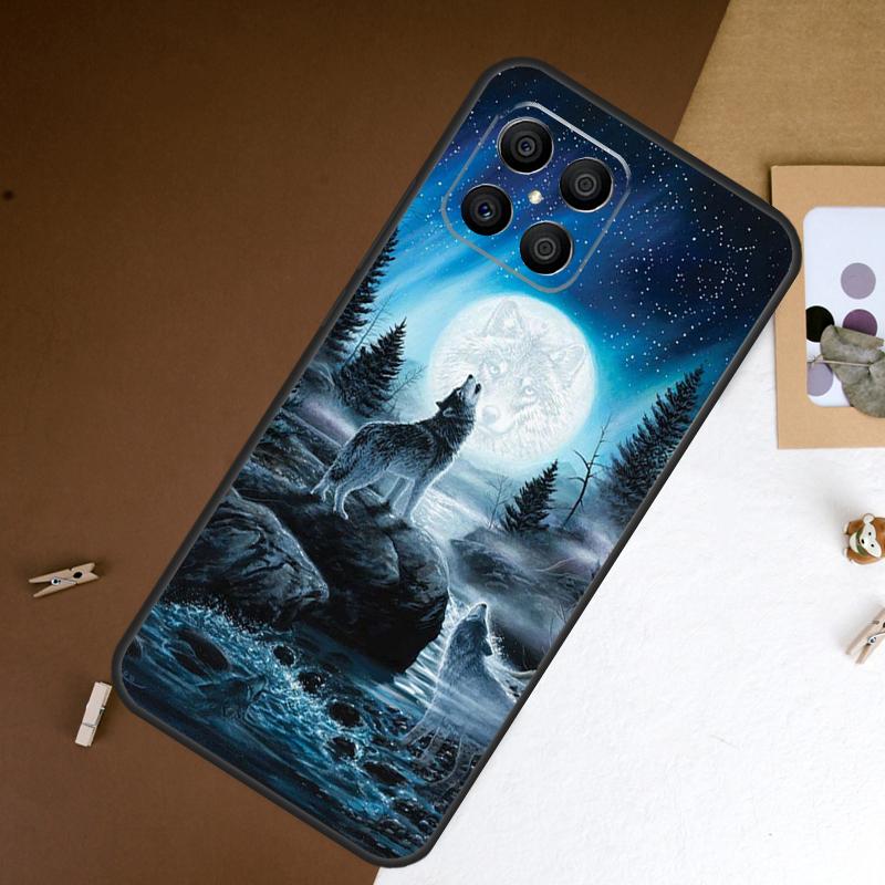 Wolf Art Case For Honor 400 Pro 200 50 70 90 X9a X9b X9c X9d X8a X8b X8c Magic 7 Lite 5 6 8 Pro Cover