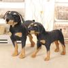 Hot Sale Dobermann Soft Puppy Plush Toys Cute Dog Stuffed Animal PP Cotton Super Soft Plush for Stress Relief Weddings Washed