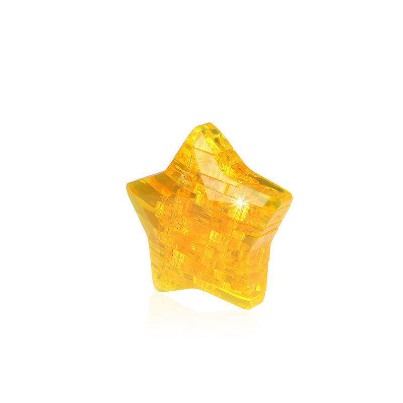 

Five-Pointed Star 3D Crystal Puzzle: DIY Educational Interlocking Star Blocks - 3 Colors жёлтый