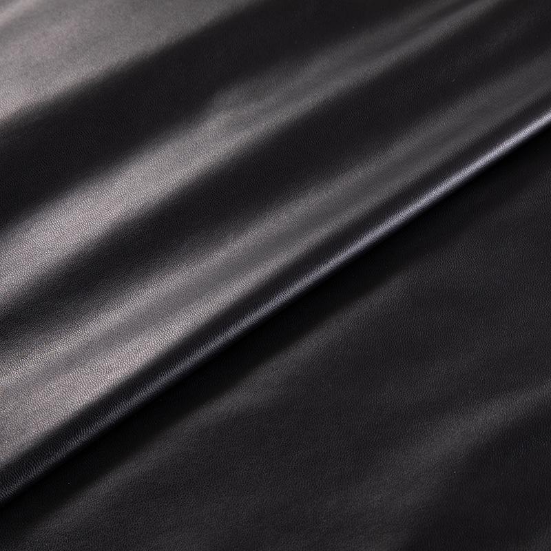 Elastic Lamb Grain PU Faux Leather Fabric - Waterproof and Wash-Free Imitation Leather for Clothing and Accessories