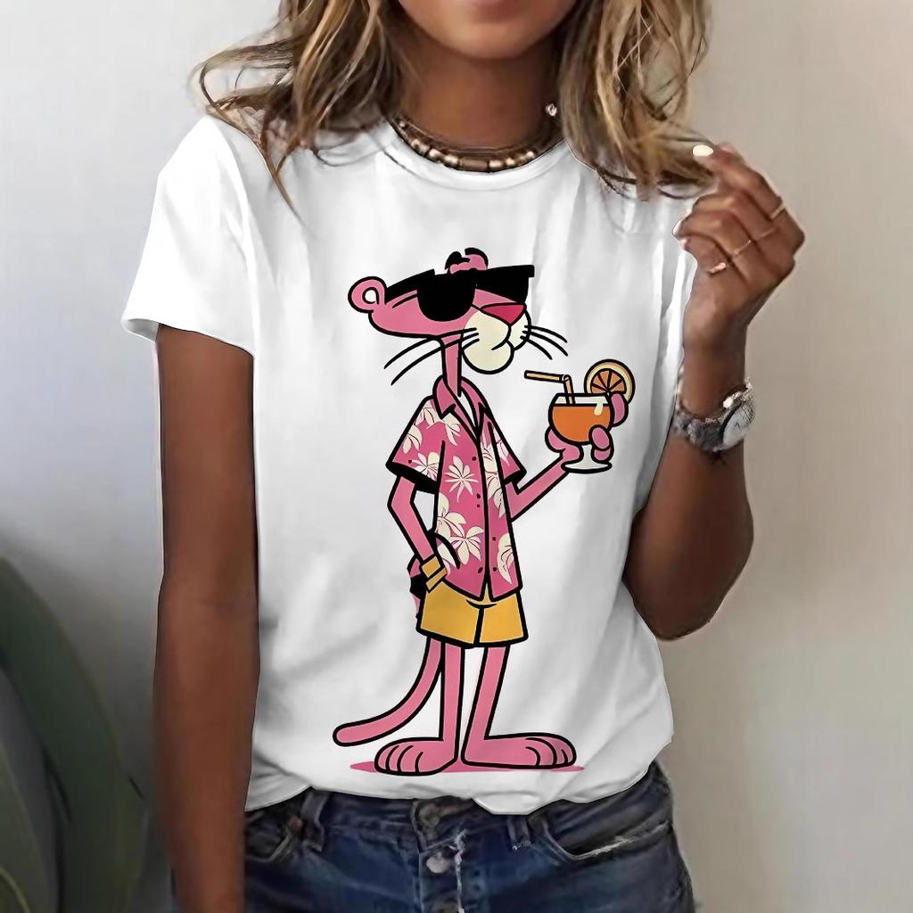 Leopard Pattern 3d Print T Shirts Summer New Round Neck Short Sleeved Breathable Lightweight Fabric for Women's Casual Sports T-shirt Top