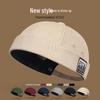 Unisex Retro Hip-Hop Brimless Hat: Spring/Autumn Korean Melon-Skin Style for Street Fashion