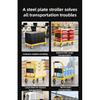 Stable Folding Handcart, Small Cargo Cart, Warehouse Trailer, Portable Four-wheel Silent Shopping Cart, Handling Flatbed Truck